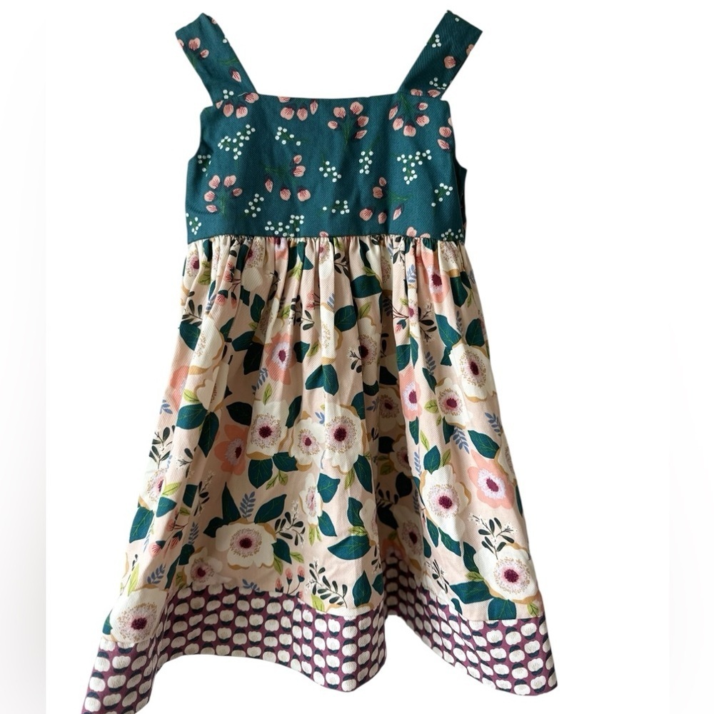 Floral Girls Jumper Dress - Picture 2 of 10